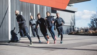 group of faster runners