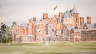 Sandringham House, Norfolk (1991) watercolour painted by King Charles III