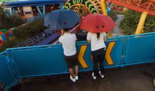 colorful umbrellas at Disney World