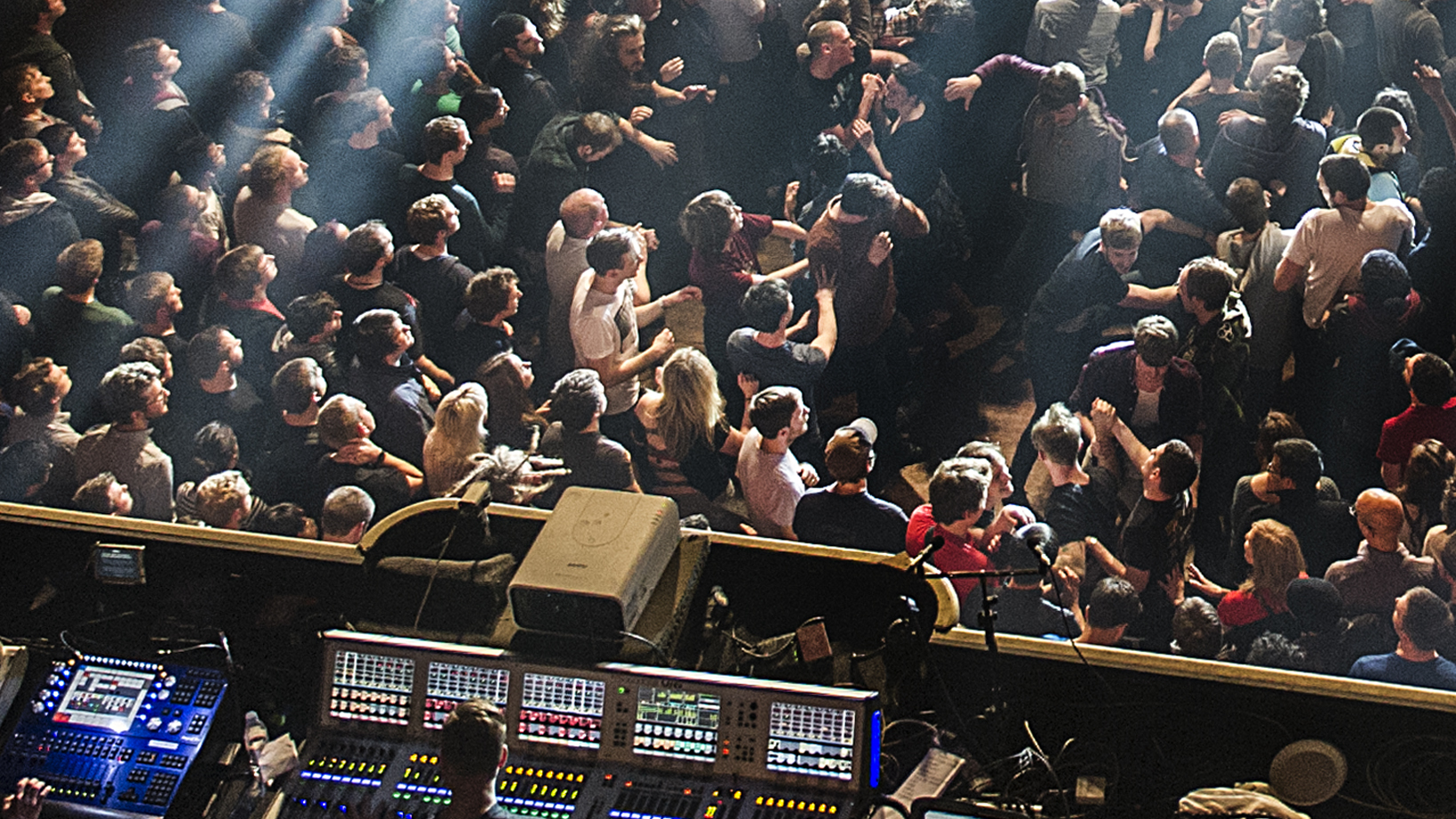 A crowd at a prog gig