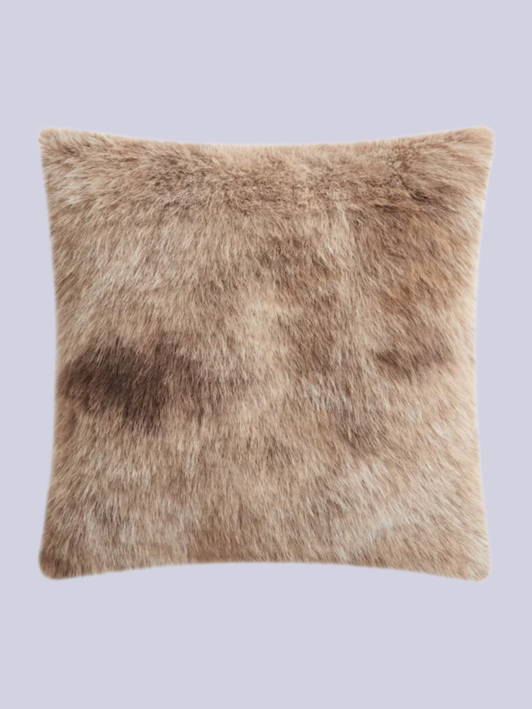 A fuzzy brown cushion