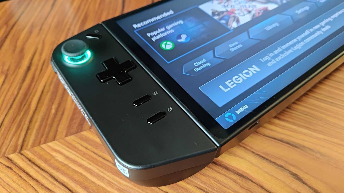 Close up of Lenovo Legion GO controller