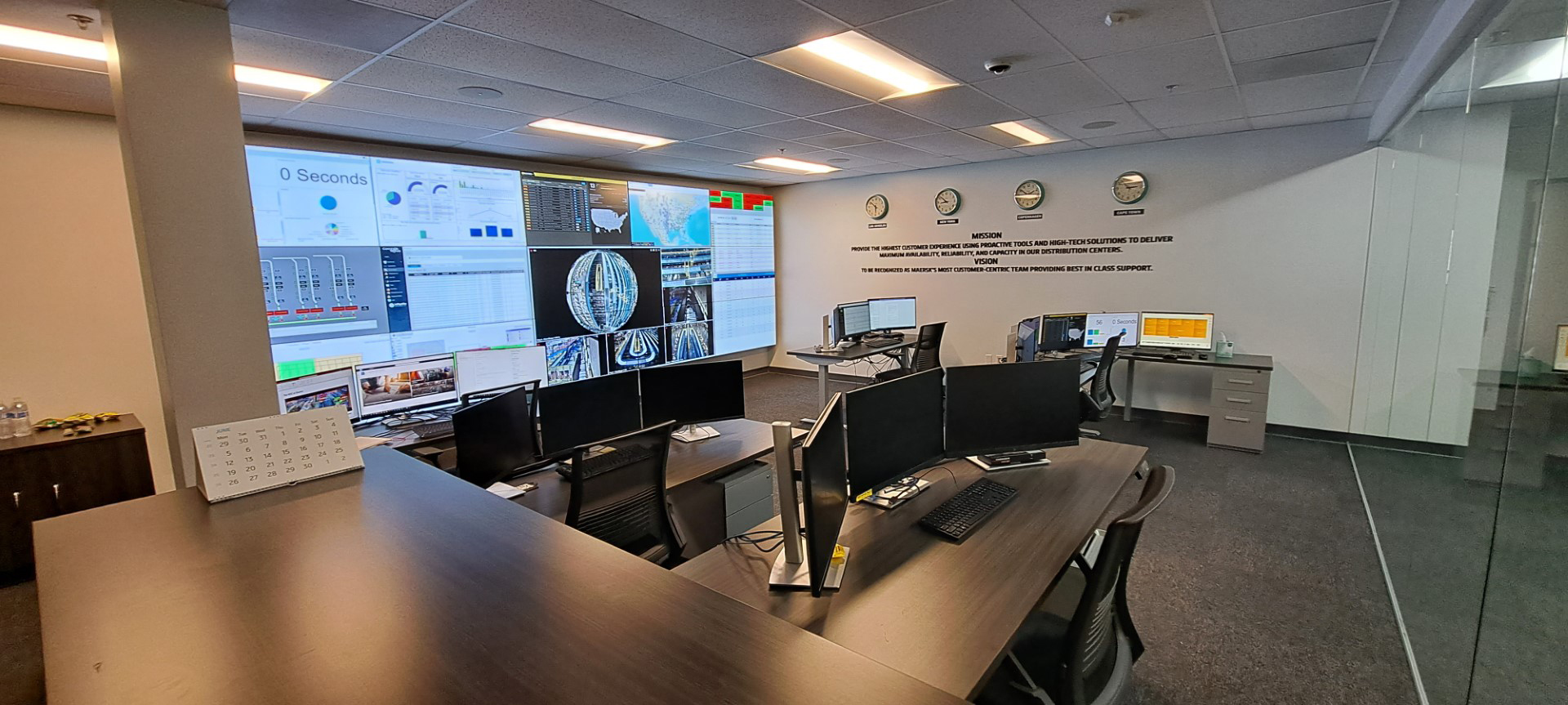 Incoming information is channeled to the NOC, where a designated manager makes decisions about resource allocation.