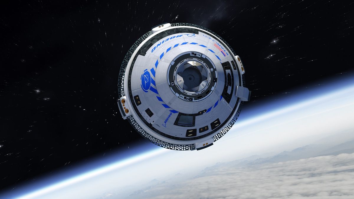 An artist&#039;s illustration of Boeing&#039;s CST-100 Starliner spacecraft in orbit. Starliner will return to Earth Sunday, Dec. 22, with a landing at White Sands Space Harbor in New Mexico.