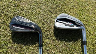 Callaway Big Bertha 2023 Irons compared against the Callaway XR irons on the golf course