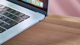 MacBook Air 15-inch with M4 chip on a creative's desk with screen open