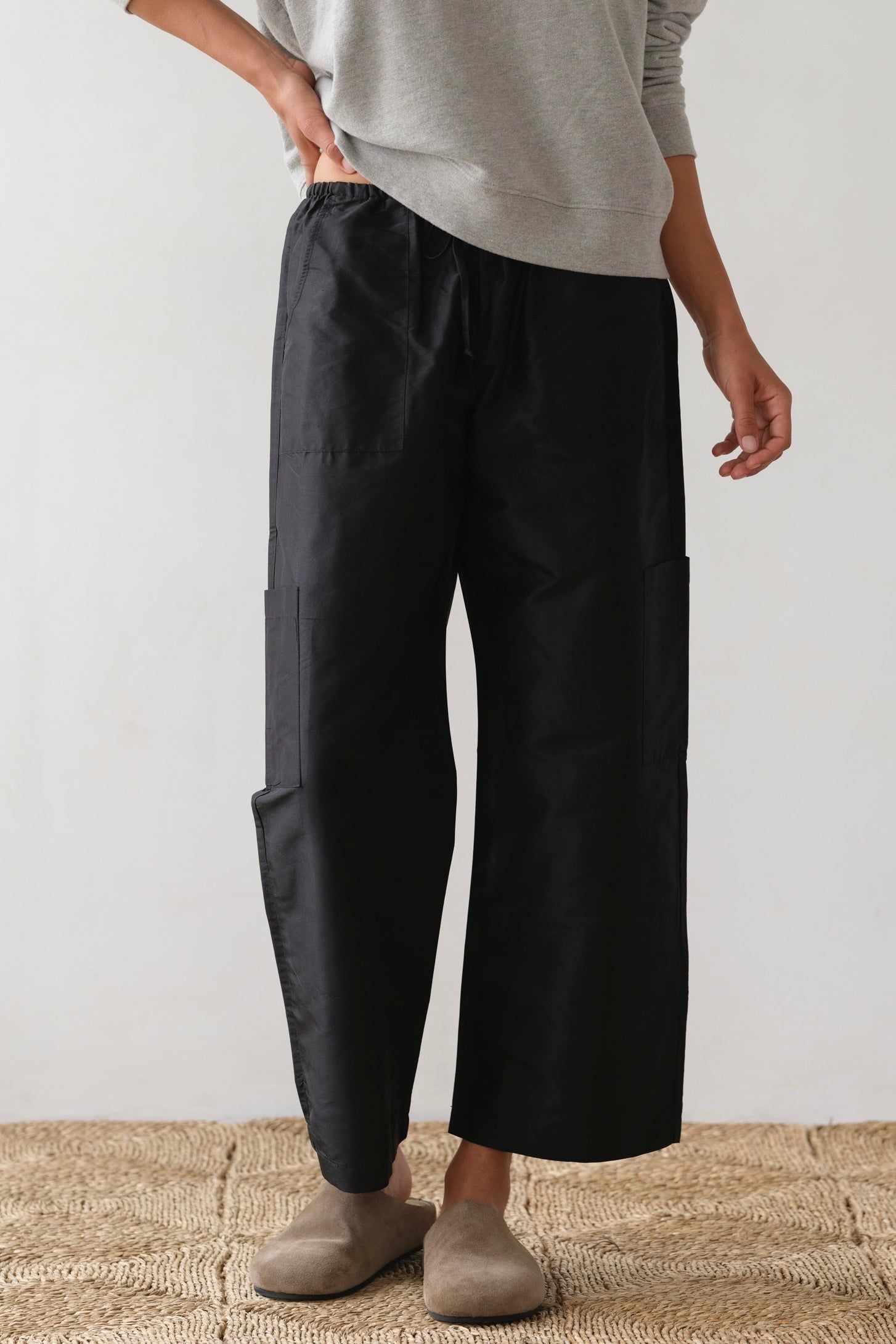 The Taffeta Drawstring Cargo Pant