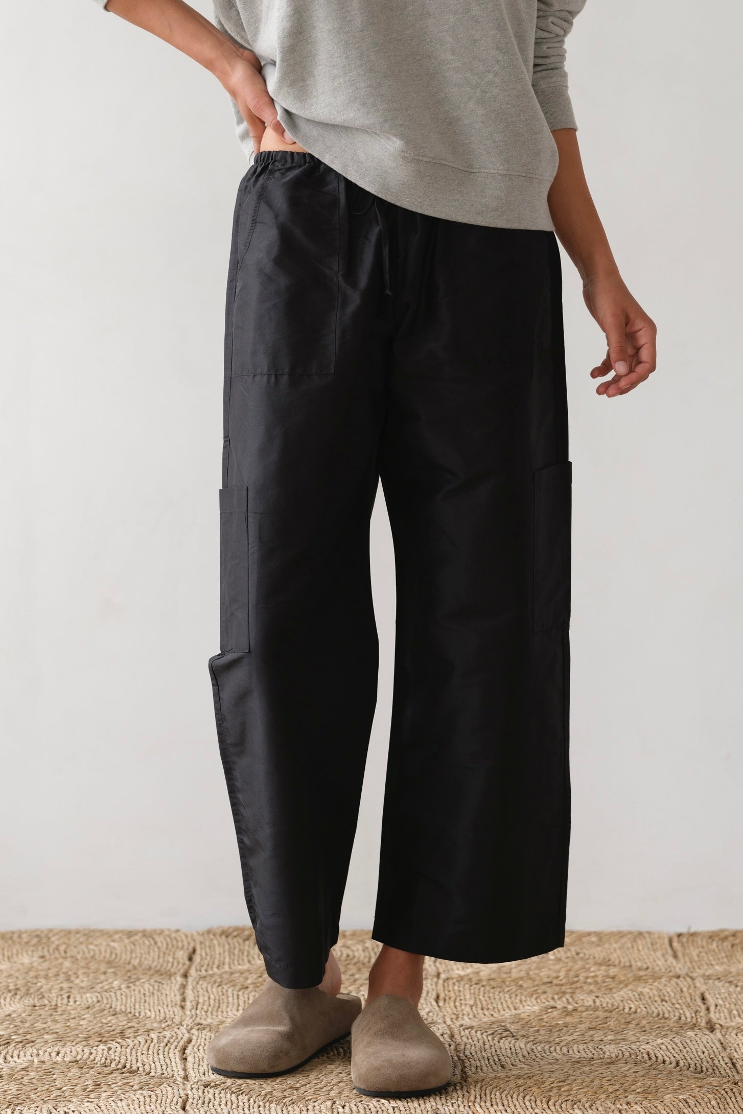 The Taffeta Drawstring Cargo Pant