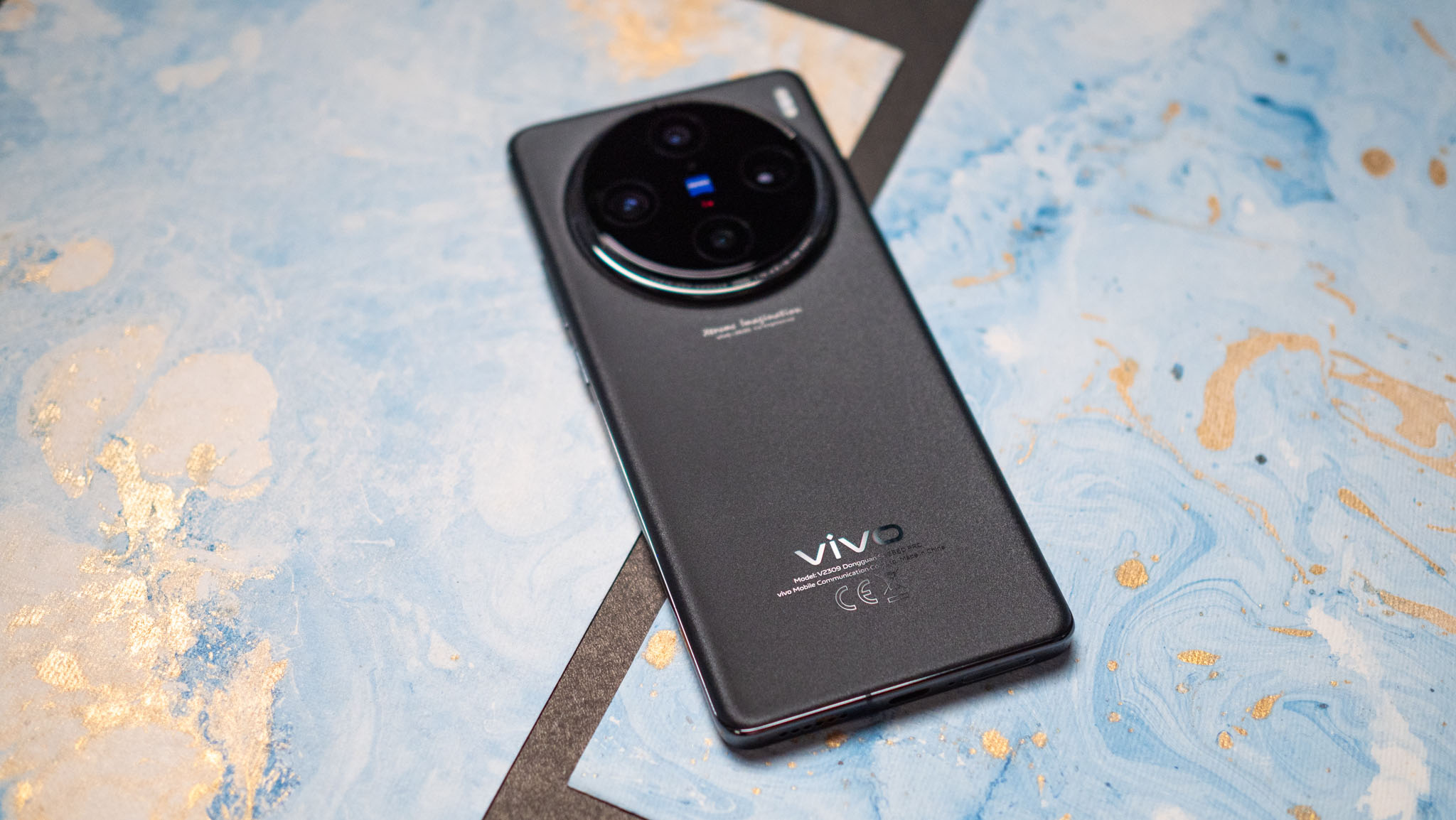 Back of the Vivo X100 Pro against colorful background