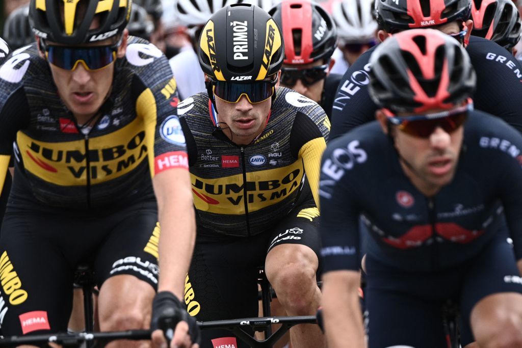 Primoz Roglic during stage 1 at the Tour de France