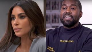 screenshots of Kim Kardashian and Kanye West