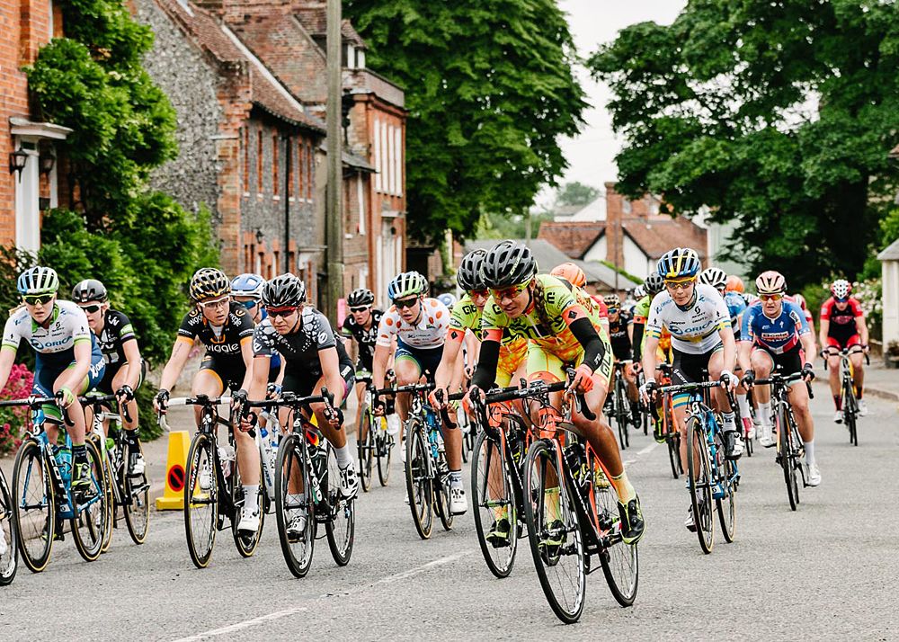 The main field during stage 4 at the Women's Tour