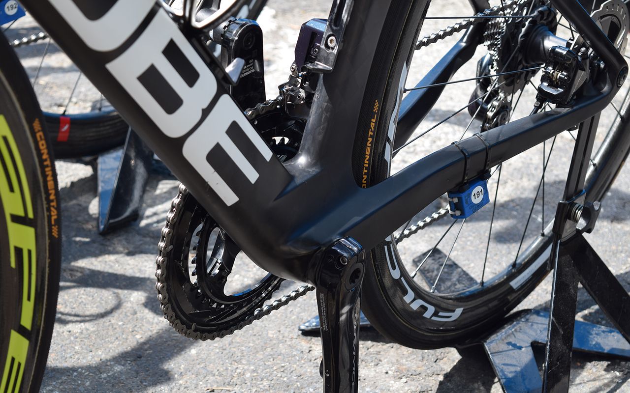 The oversize bottom bracket are should also help to improve power transfer