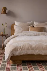 Anthropologie Avery Cotton & Linen Woven Duvet (Queen)