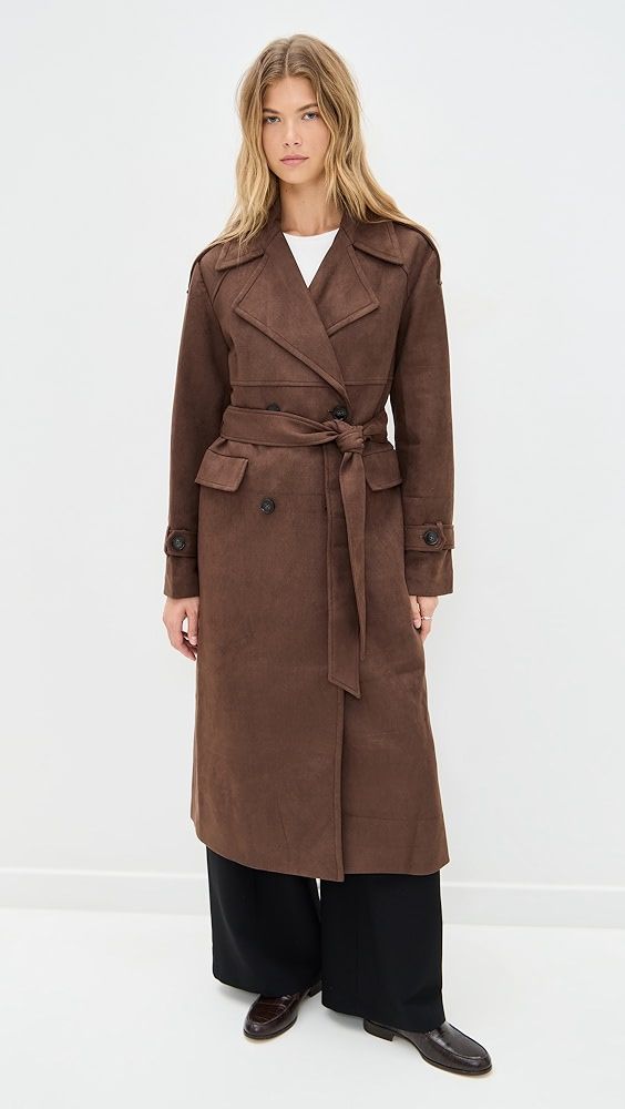 4th & Reckless Wallace Faux Suede Coat