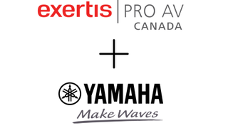 The logos of Yamaha UC and Exertis Pro AV which recently joined forces. 