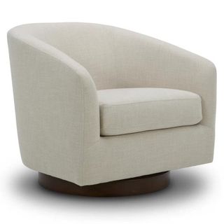 Bennett Upholstered Swivel Barrel Chair