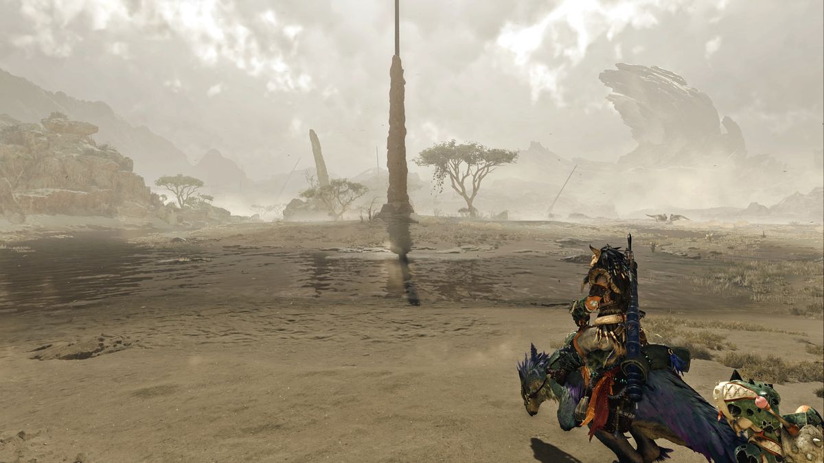 A screenshot of the PC version of Monster Hunter Wilds using the game&#039;s photo mode