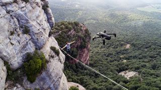 Parrot ANAFI Views a tightrope walker