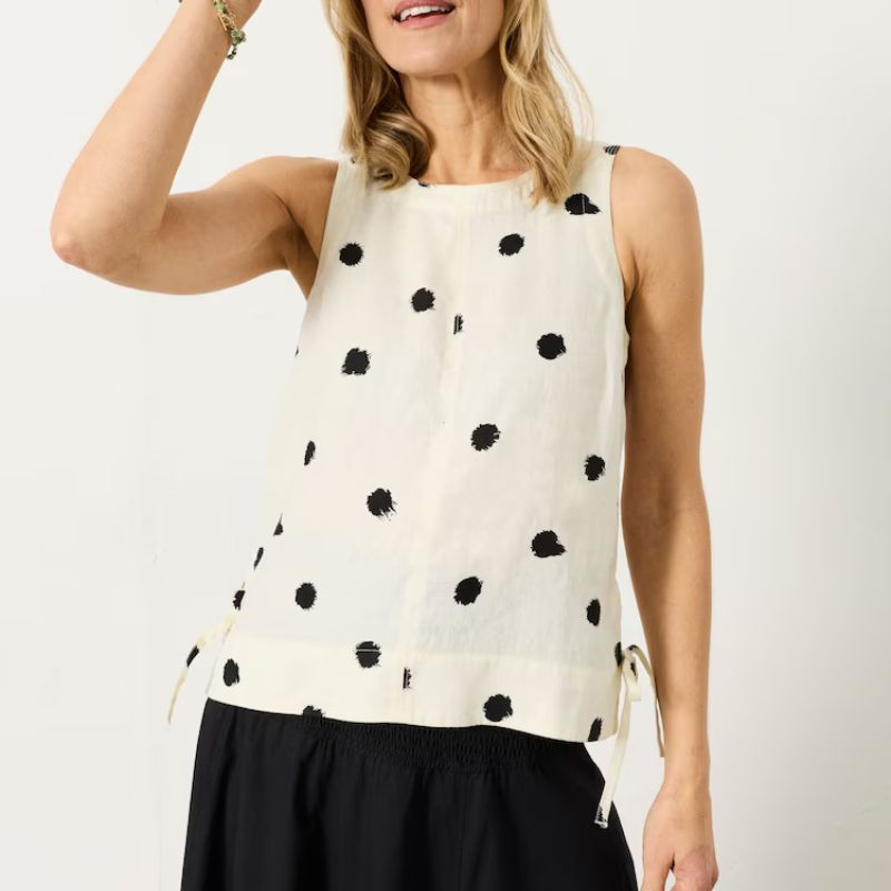 Fatface, Darcy Ivory Spot Regular Blouse