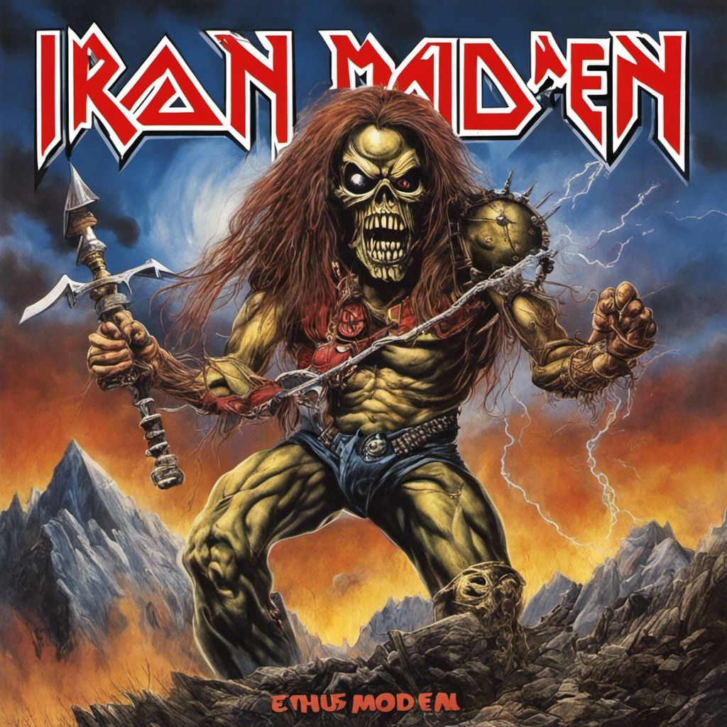AI generated Eddie on an Iron Maiden cover