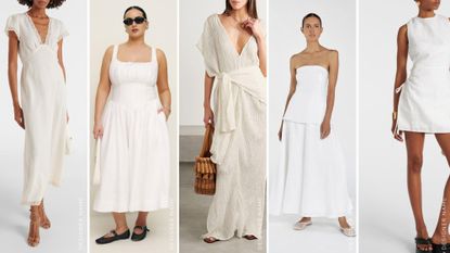 White linen dress edit