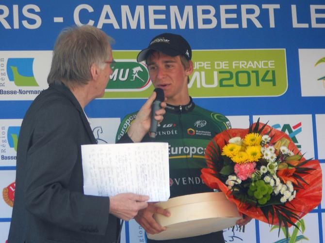 Bryan Coquard (Europcar) won the big cheese in Paris-Camembert