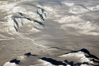 Glaciers and mountains in West Antarctica are seen on Oct. 29, 2014, during an Operation IceBridge research flight.