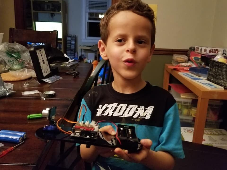 Isaac Building His First Arduino Robot at Age 5