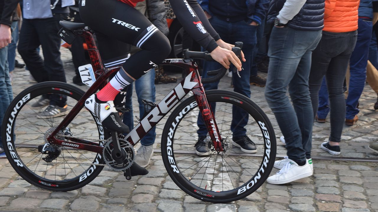 Jasper Stuyven was one of three Trek-Segafredo riders to have a special finish on their Trek Madone framesets