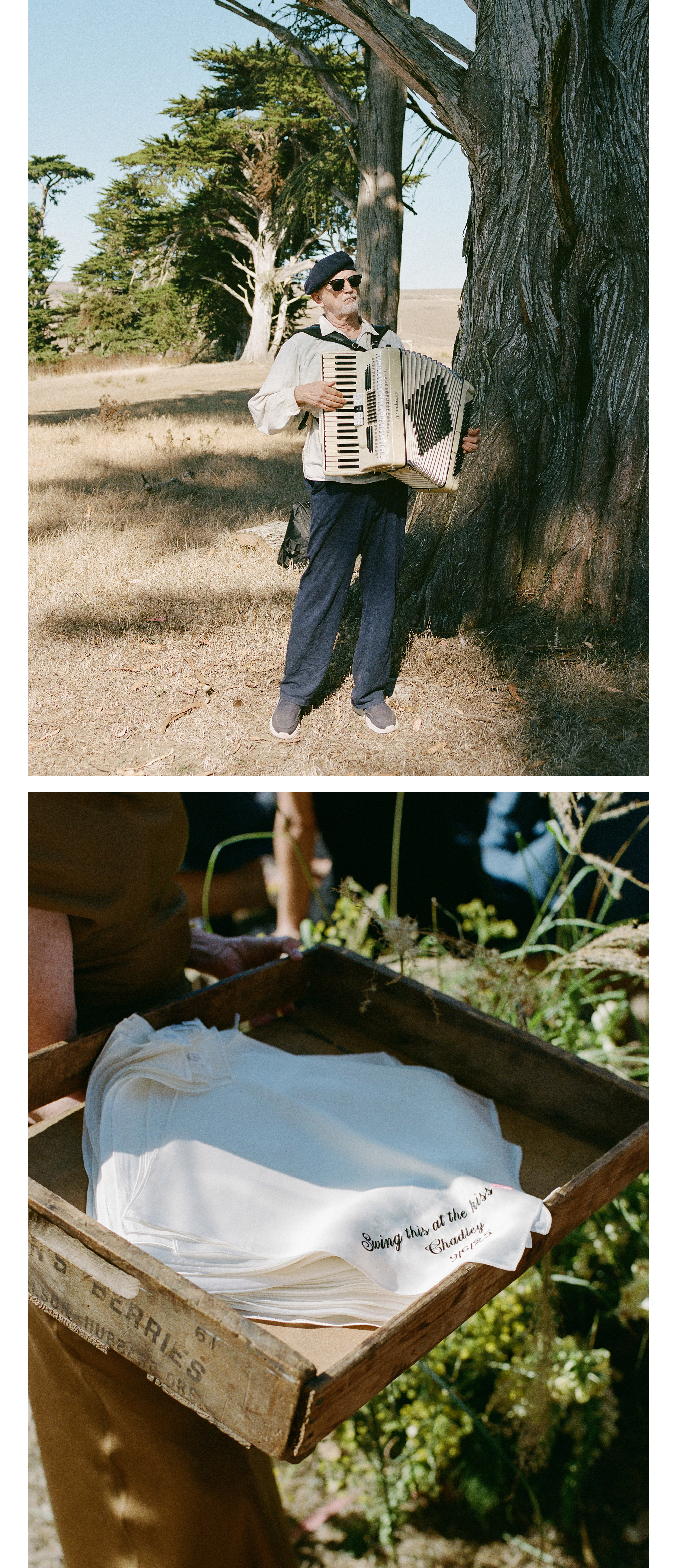 An accordionist at the ceremony.