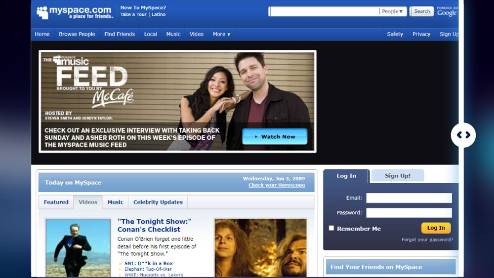 Revamped versions of websites from the past