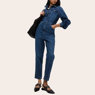 Denim Waisted Jumpsuit