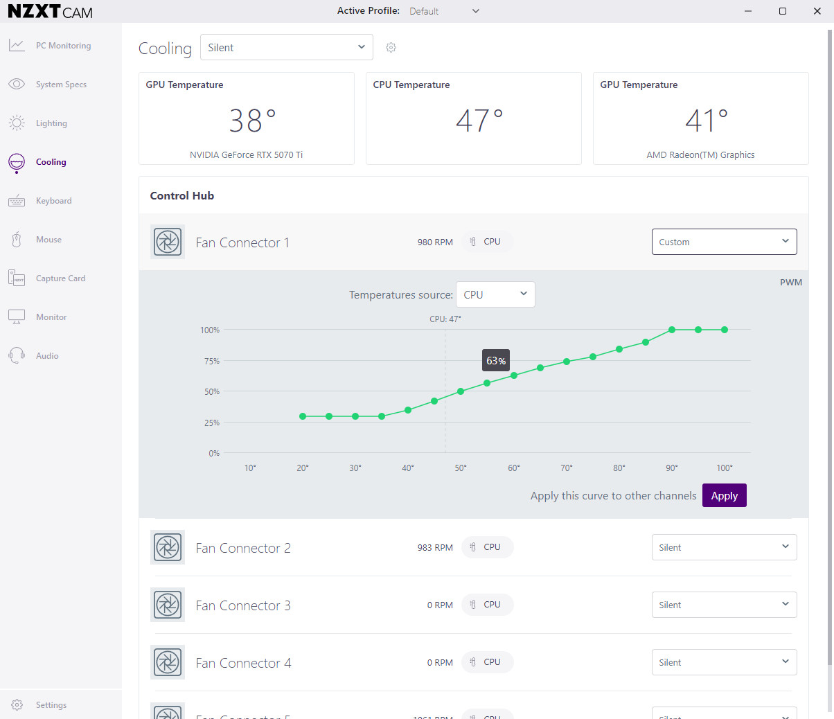 NZXT CAM software