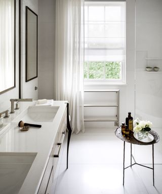 a clean and clutter-free white bathroom