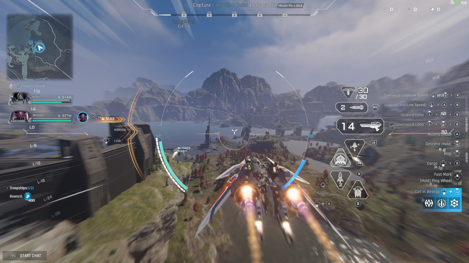 Flying through the sky in Mecha Break