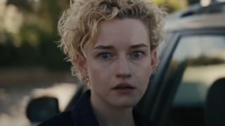 Ju;ia garner looking scared in Weapons