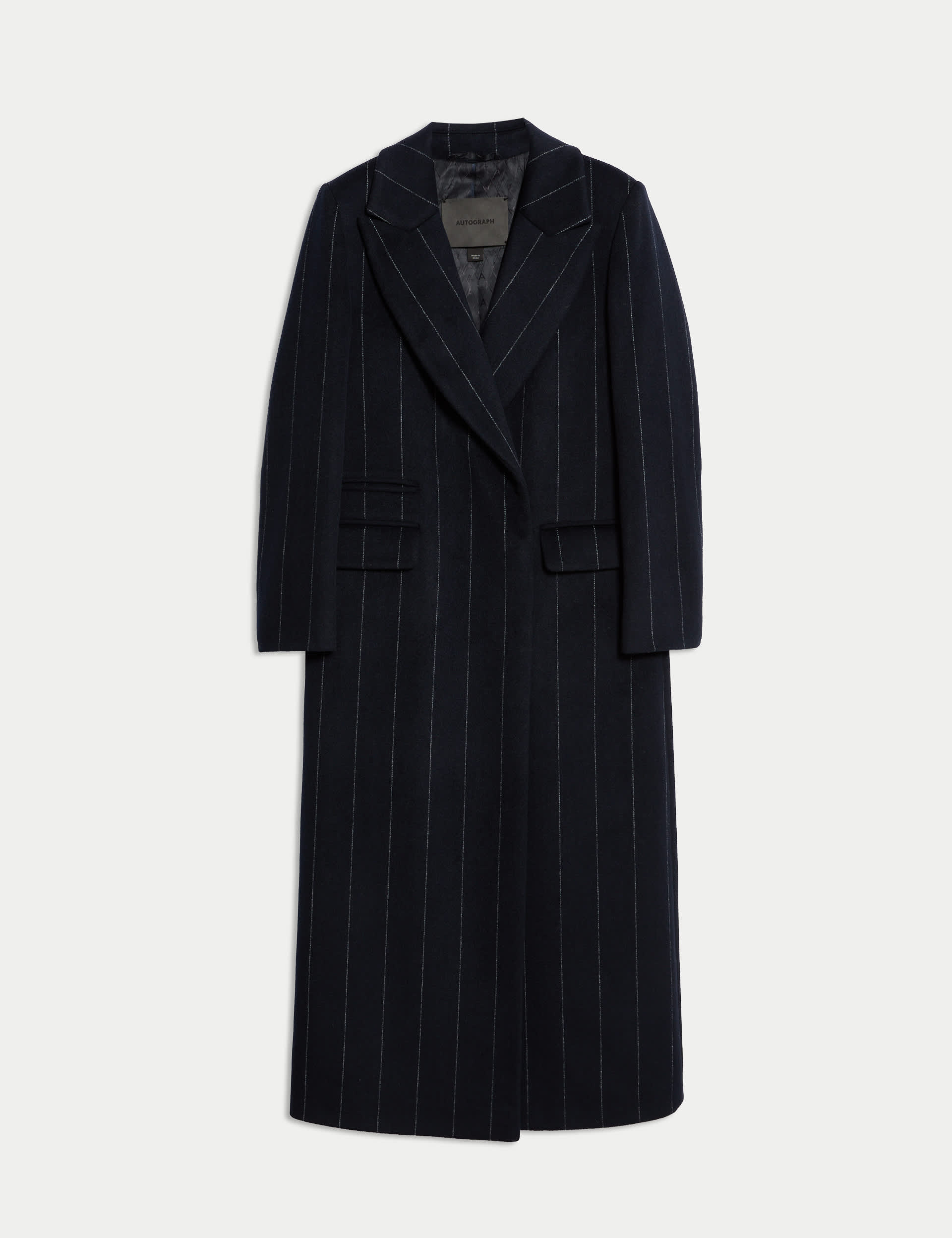 Wool Rich Double Breasted Longline Coat