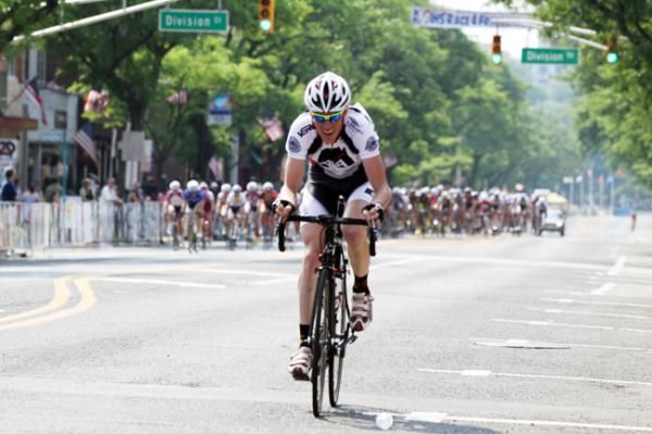 John Minturn (AXA Equitable Cycling Team/CRCA makes the effort and is rewarded with a few primes.