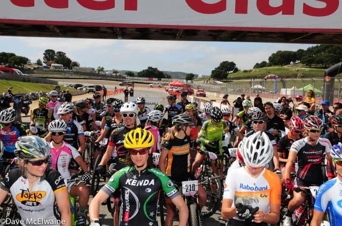 Elite women at the start of the Sea Otter Classic