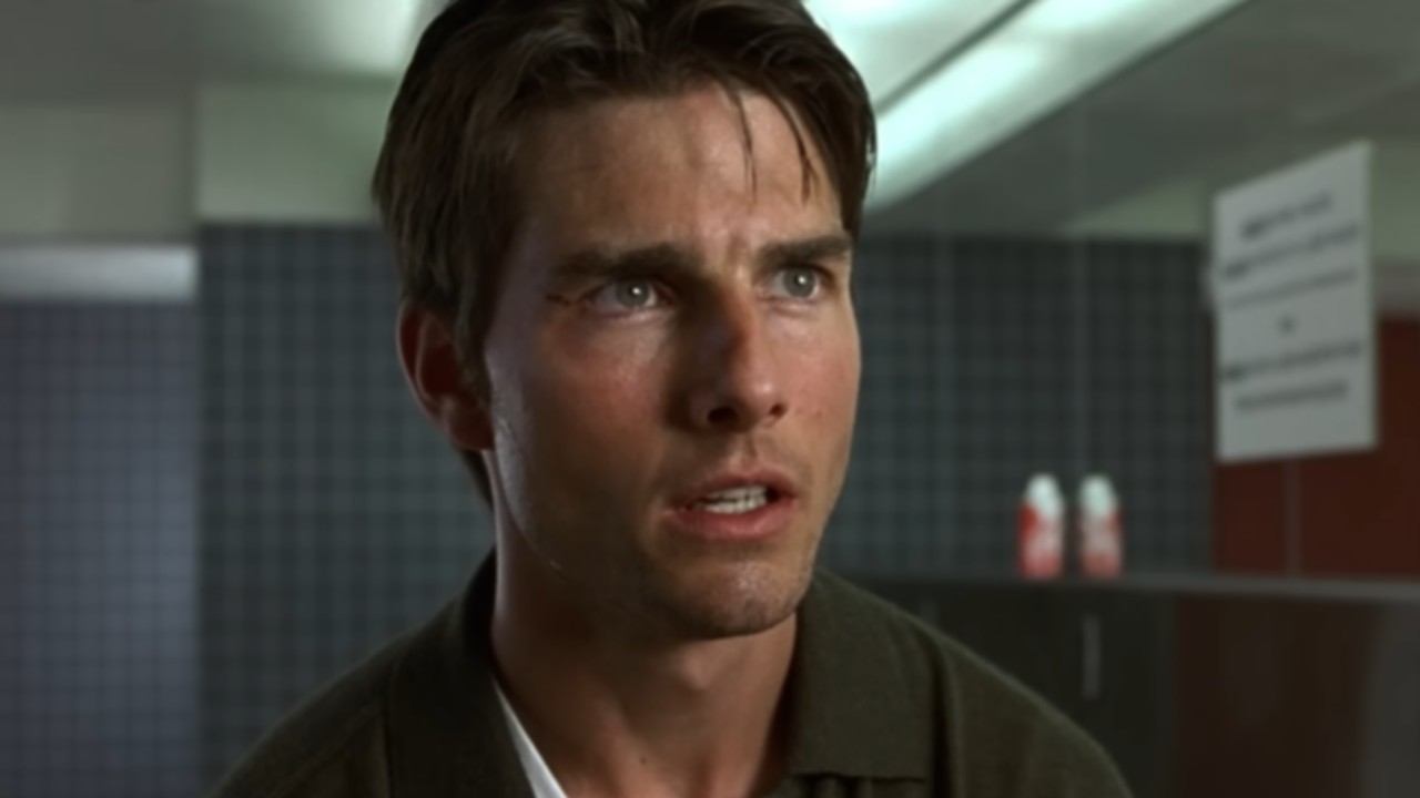 Tom Cruise looking up in Jerry Maguire. 