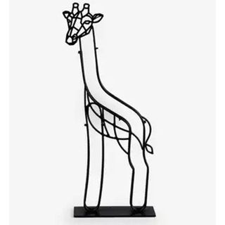 Giraffe-shaped metal pod coffee storage