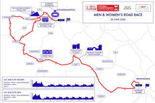 The 2020 British National Championships road race route