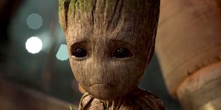 Baby Groot crying in Guardians 2