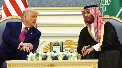 U.S. President Donald Trump meets with Saudi Crown Prince Mohammed bin Salman at the Saudi Royal Court in Riyadh, Saudi Arabia
