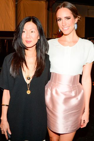 Marissa Webb and Louise Roe at New York Fashion Week AW14