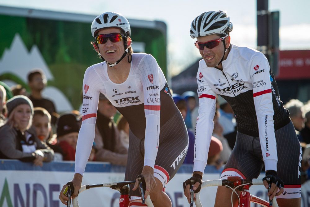Trek riders roll to the start