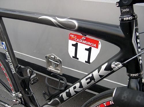 Close-up of the head tube