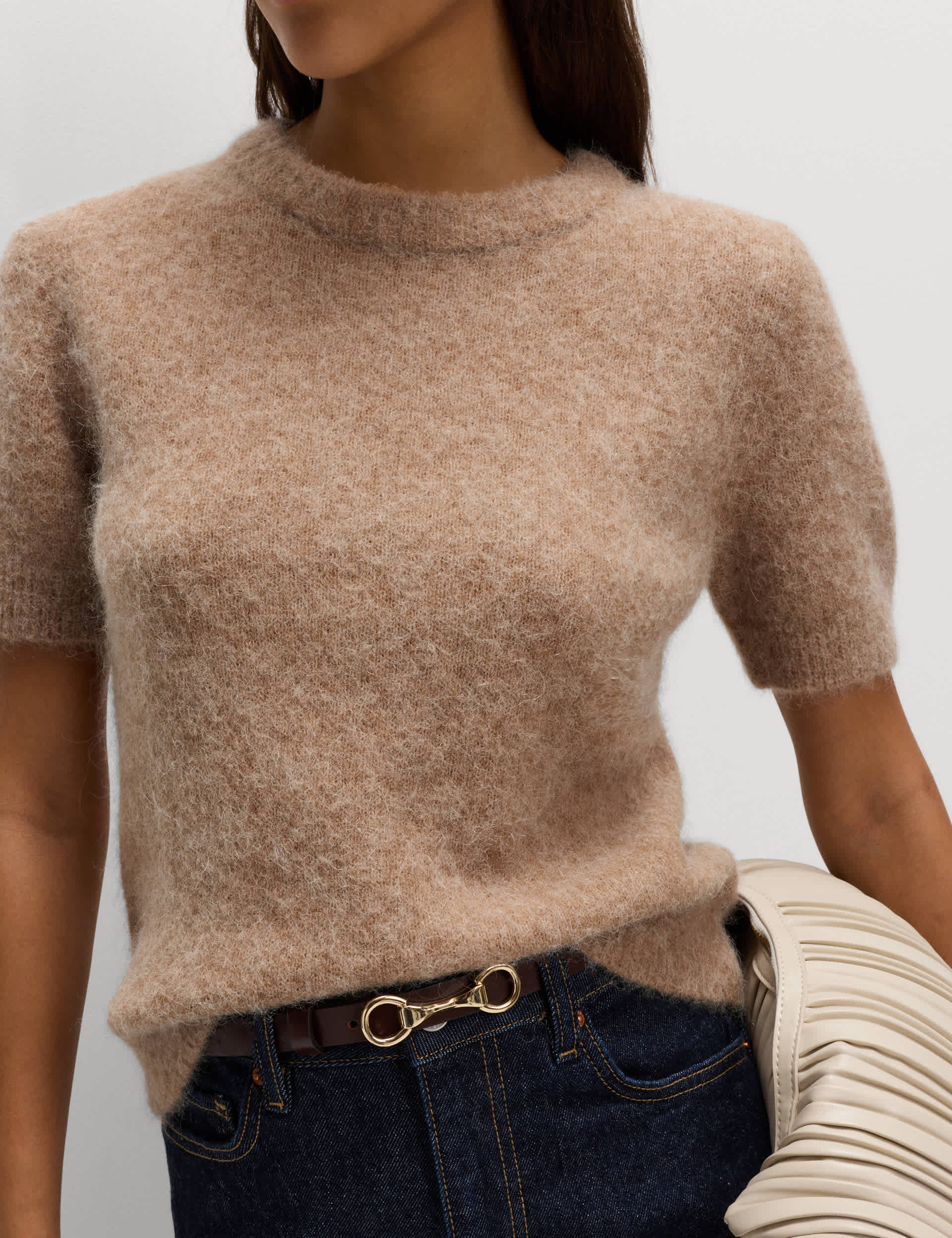Brushed Alpaca Blend Knitted Top