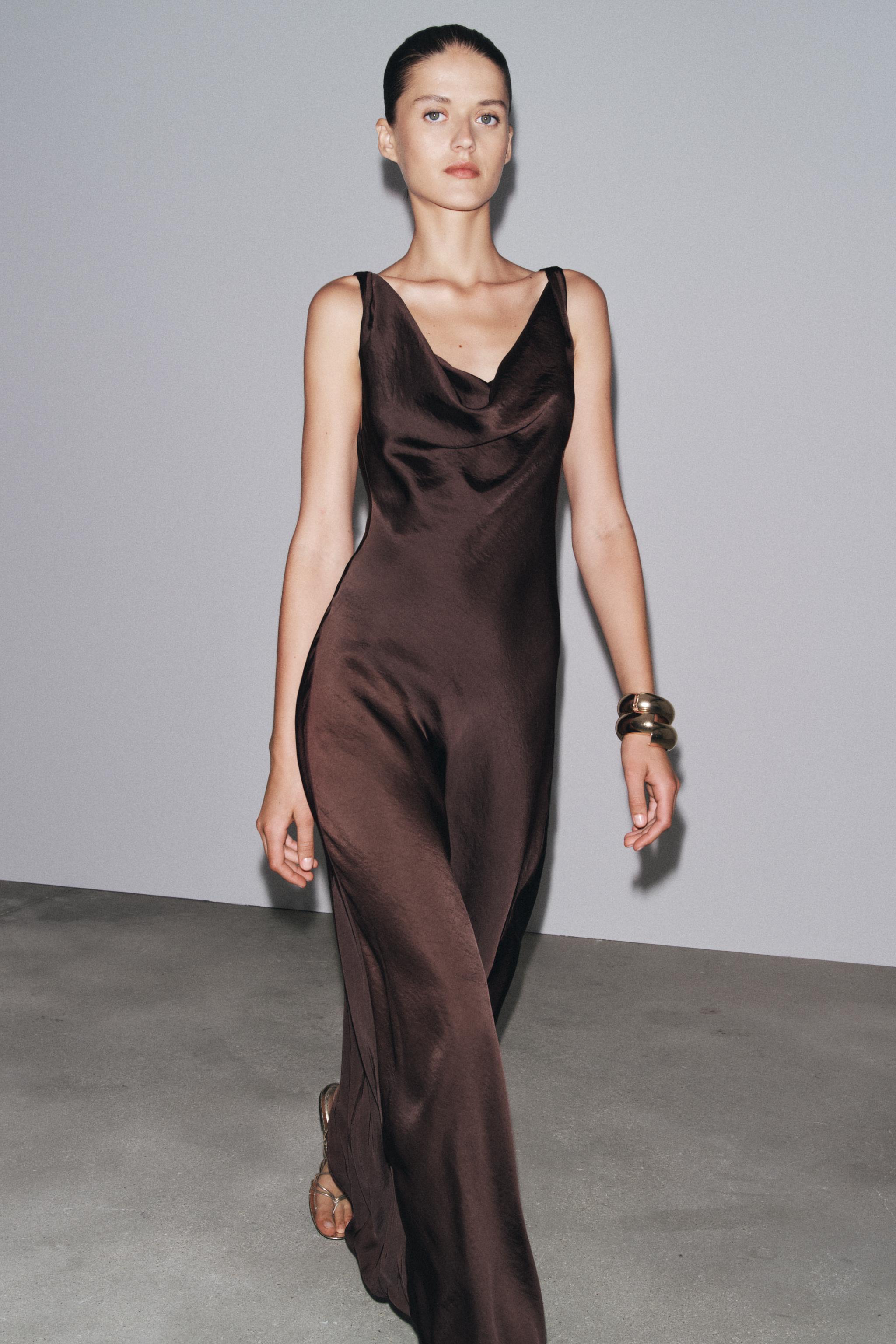 Zw Collection Satin Long Dress